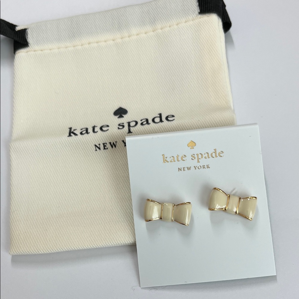 Kate Spade Ivory Bow Earrings